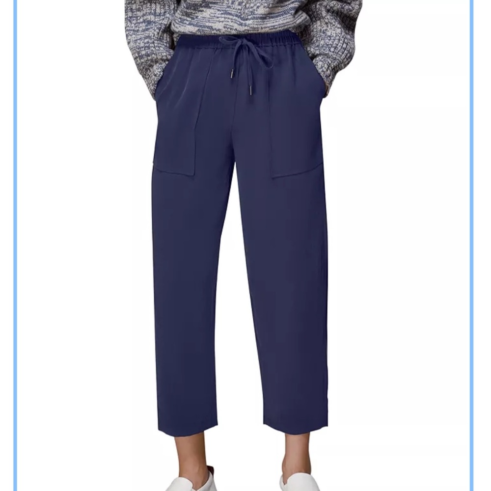 Whistles Madison navy drawstring pants